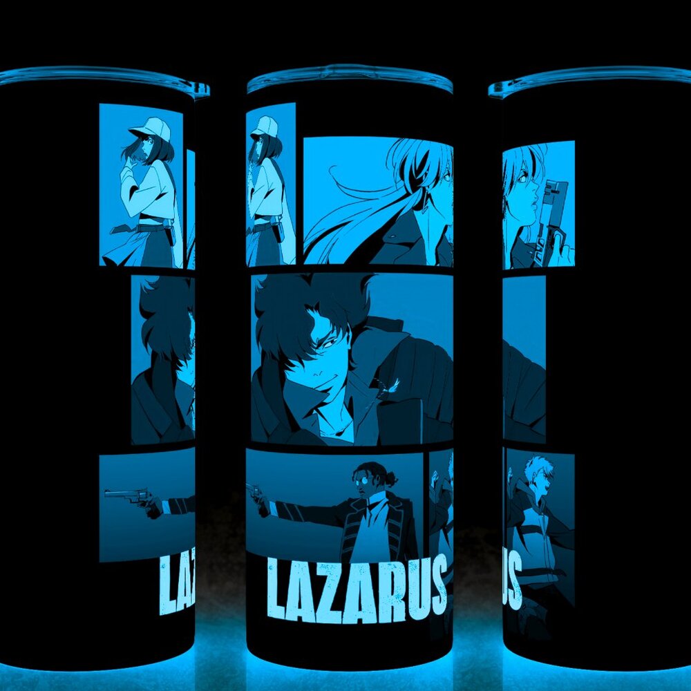 Glow in the Dark Lazarus Anime - Axel - Leland - David - Elena Cup Mug Tumbler